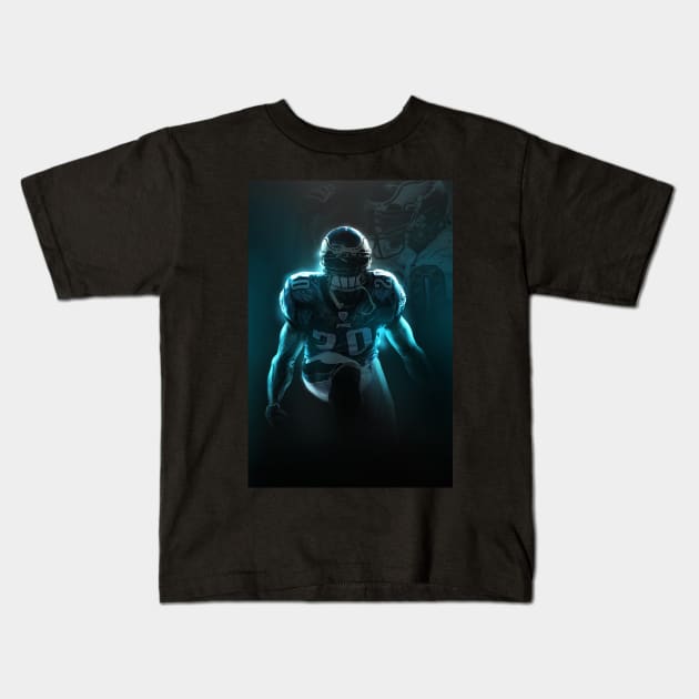 Brian Dawkins Philadelphia Sports Art Kids T-Shirt by JRoseGraphics